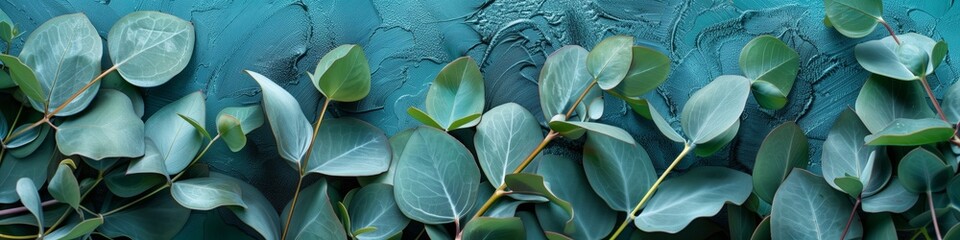 serene and natural eucalyptus foliage pattern creating a peaceful green wallpaper