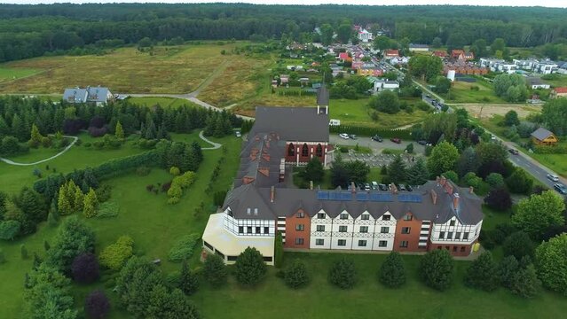 Church In Lukecin Kosciol Aerial View Poland