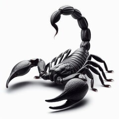 Image of isolated scorpion against pure white background, ideal for presentations
