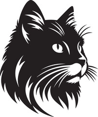 Best Cat Head, Vector, Silhouette, Illustration,
