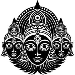 black and white mask