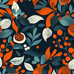 Pattern design swatches with organic repeating elements