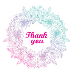 Ornamental floral frame in vintage style. Elegant floral frame for wedding invitations