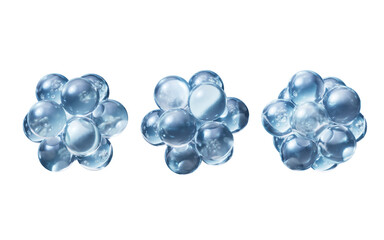 Isolated transparent physics atom, 3d rendering.