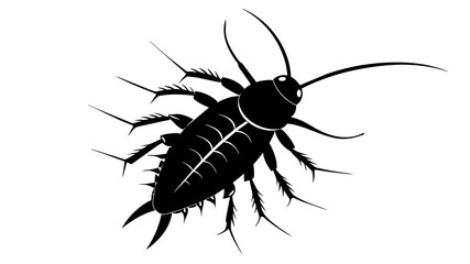 silverfish-silhouette vector illustration