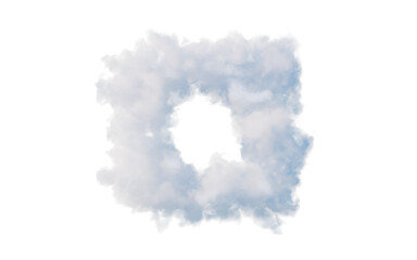 Isolated soft cloud, 3d rendering.