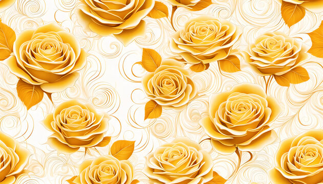 gelbe rosales blühende Blumen Blüten Rosen Muster als Hintergrund Vorlage Tapete für edle florale Karten Einladungen Hochzeit Valentinstag Liebe Feier Schönheit natürlich Geschenk romantische Deko