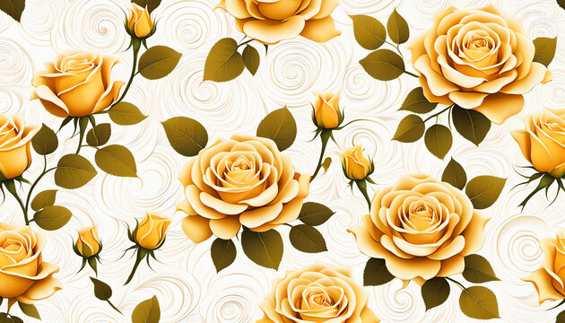 gelbe rosales blühende Blumen Blüten Rosen Muster als Hintergrund Vorlage Tapete für edle florale Karten Einladungen Hochzeit Valentinstag Liebe Feier Schönheit natürlich Geschenk romantische Deko