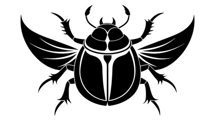 scarab silhouette vector illustration