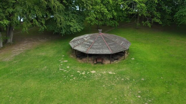 Gazebo Oslonino Altanka Aerial View Poland