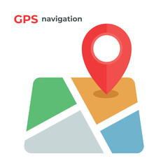 Flat colored location icon