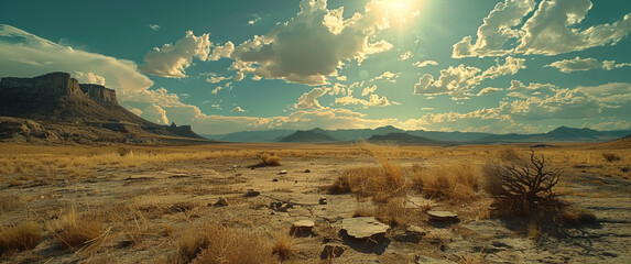 Generative ai illustration of a empty landscape from arizona