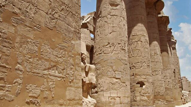 Egypt, Karnak, near Luxor, Valley of the Kings, Karnak Temple, columns