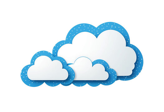 High-Quality PNG Image of a Minimalist Doodle of a Blue Cloud, Isolated and Cut Out