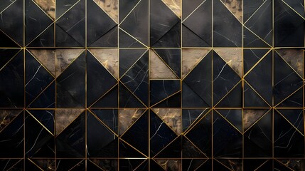 Elegant Velvet Backdrop with Gilded Geometric Patterns Exuding Sophistication and Luxury