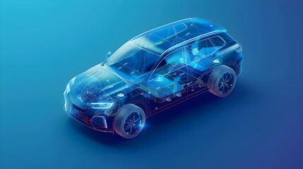 Visionary Transparent Electric SUV:Robust Structure,Eco-Friendly Propulsion,Spacious Interior Design