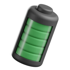 3d Full battery power icon