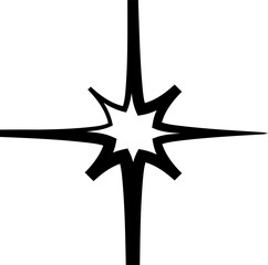 Star icon set. Geometric shape
