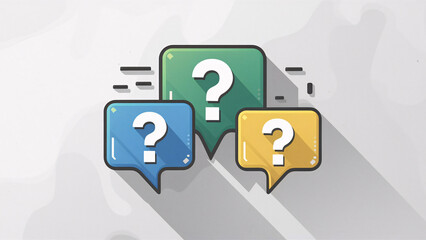 Question mark, faq Q & A , question bubble icon model
