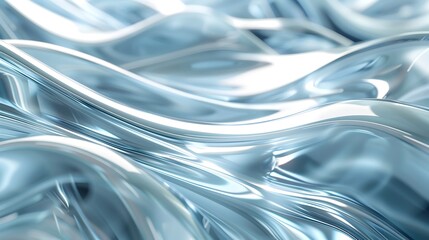 Perpetually Flowing Transparent Waves with Refractive Light Effects in a Dynamic 3D Render