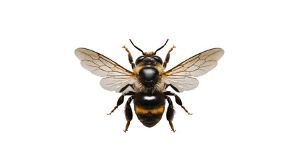 Close up of a bee isolated background