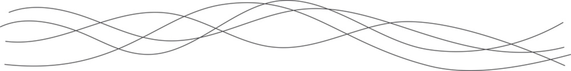 Wavy lines. Abstract illustration of curve flow dynamic design. Liquid music soundwaves. Scribble swirl strokes. Doodle stream art © Chorna_L