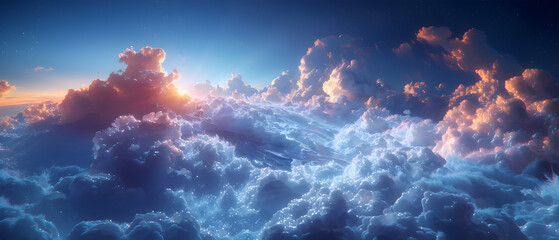 64k, 8k widescreen, 21:9, cloud skyscape, Fiery Sky and Water Blend, A captivating scene merging of...