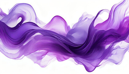 Purple ethereal blend abstract flowing shape ink - obrazy, fototapety, plakaty