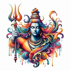 hindu god  on white diwali candle background