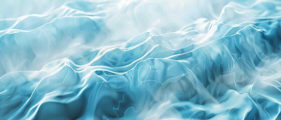 Obraz premium The image is a blue and white water wave with a white background