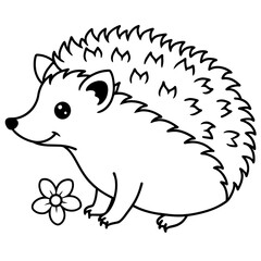 adorable hedgehog vector illustration
