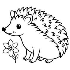 adorable hedgehog vector illustration