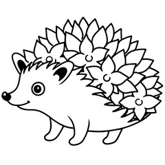 adorable hedgehog vector illustration