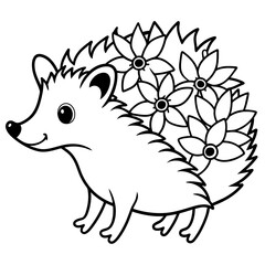 adorable hedgehog vector illustration