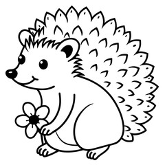 adorable hedgehog vector illustration