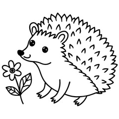 adorable hedgehog vector illustration