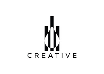 Minimal Building and drop logo vector template