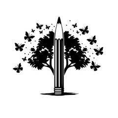 silhouette pencil, pencil vector, silhouette butterfly, jar vector, Pencil SVG, Svg files for Cricut, Pencil PNG, Pencil Cut File, School Clipart, Pencil Icon, Write Svg, School Clipart, Draw SVG, Pen