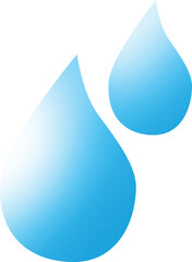 Water drop shape. Blue water drops 