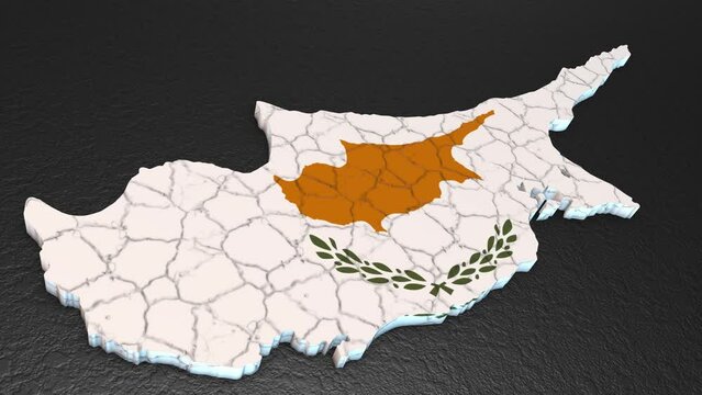 Cyprus map 3d. 3d map of Cyprus.