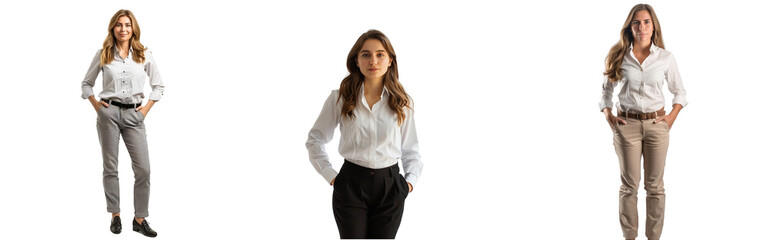 Fototapeta premium relaxed business woman standing with hands in her pockets