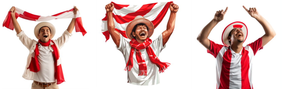 Peru fan celebrating - Powered by Adobe