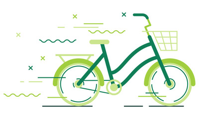 Bicycle icon in stroke style. Bicycle icon, bike on white background vector illustration - 781369296