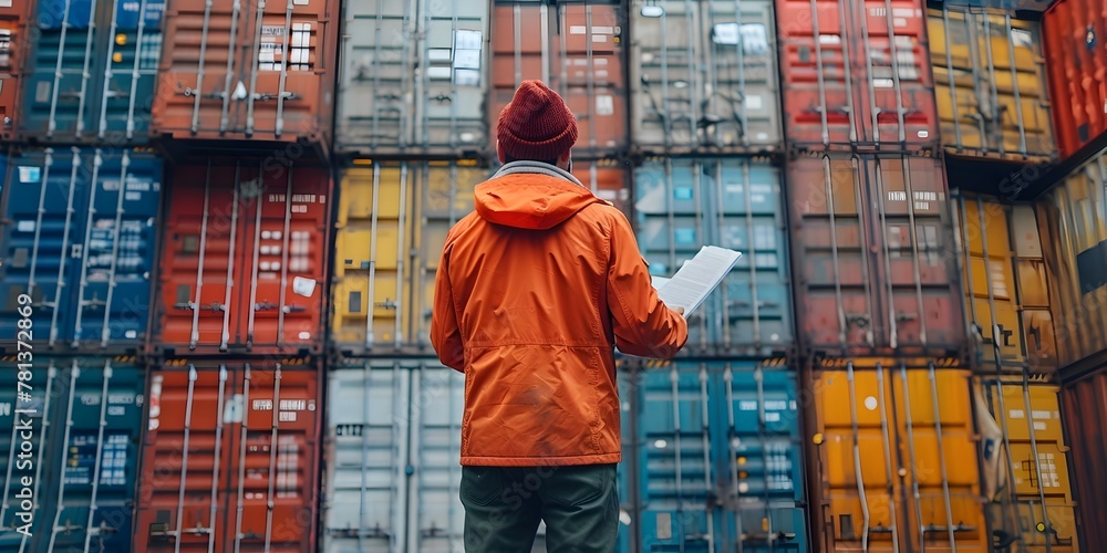 Poster freight forwarder navigating international logistics and overseeing shipping documentation and proce