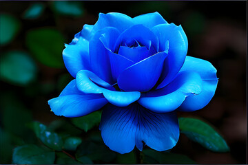 A blue rose. Generative AI