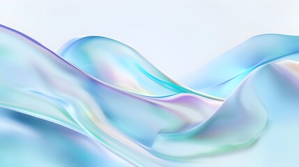 Enchanting Aqua Waves,Digital Abstraction with Mesmerizing Shimmer and Sparkle