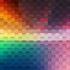 3d square mosaic. Vintage colorful texture. Vector illustration.