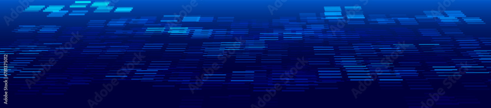 Poster Hi Tech Network Connection Grid. 3D Technology Style Banner Design. Futuristic Design for Technology or Science Event. Digital Data Structure Concept. Ultra Wide Vector Illustration.