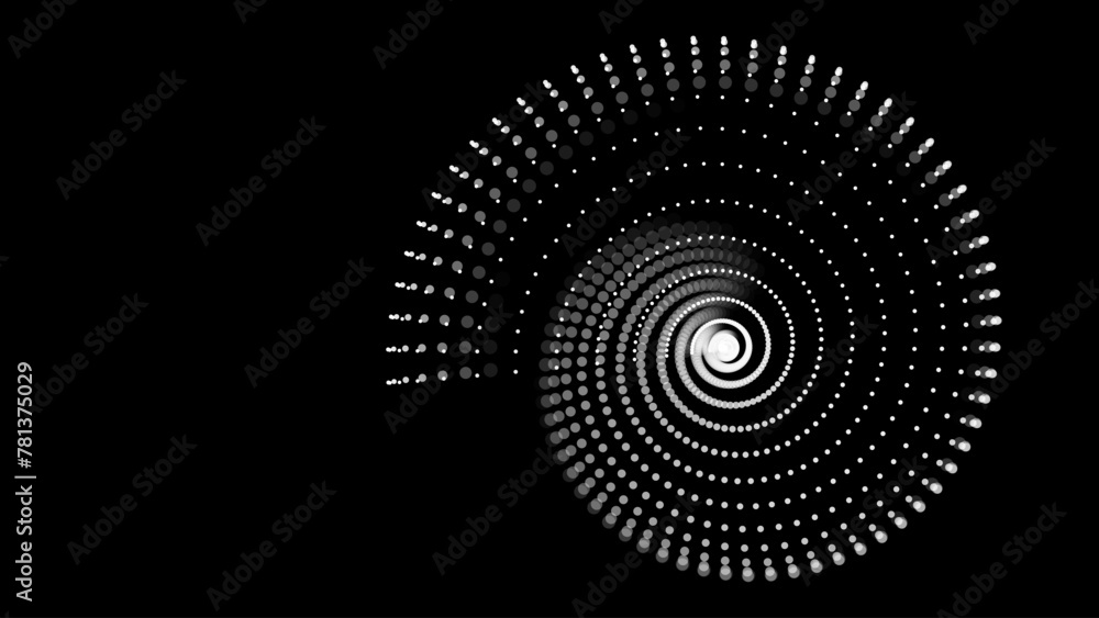 Wall mural abstract circular geometric shape. lines circle design. round dynamic shape. spiral vector illustrat