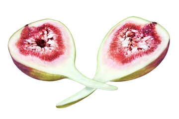 Fresh Figs isolated on transparent background PNG cut out - 781375430